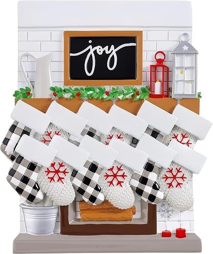Miniatura 3 de Mantel de chimenea para decoración de mesa de Navidad 2024  Personalización rápida y gratuita las 24 horas  Recuerdo personalizado de medias de