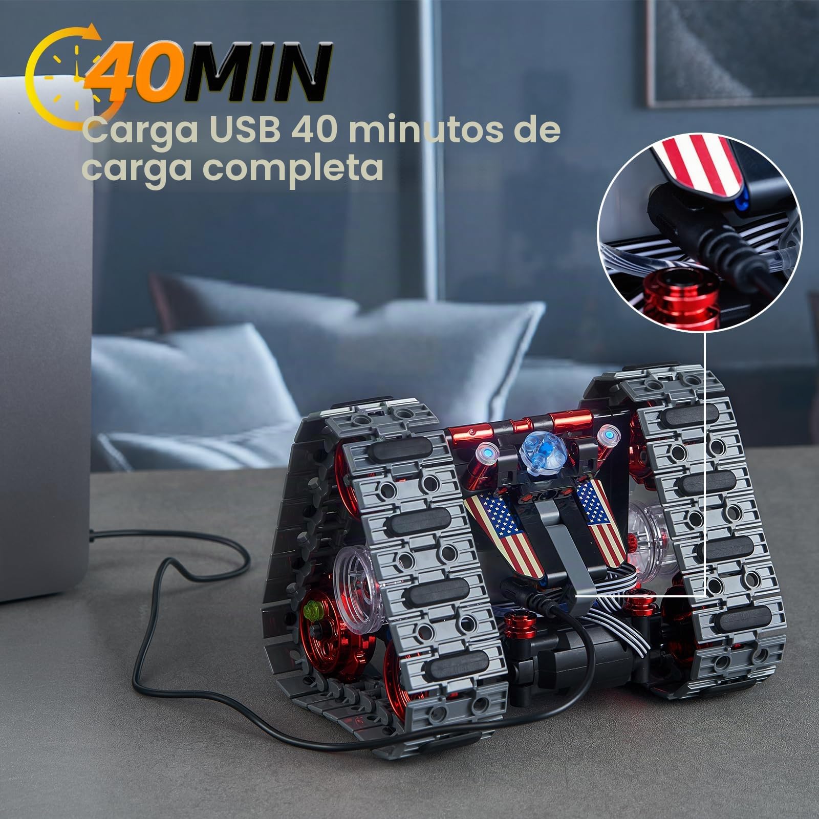 VEPOWER Robot de Ingeniería 4 en 1 para Niños - Juguete de Construcción con Control Remoto y App - Técnica, Tanque, Regalo Creativo para 6-12 Años