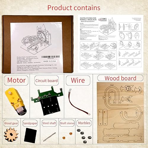 Miniatura 5 de Music Park Rompecabezas de madera 3D para adultos y adolescentes, máquina con diseño de mármol, kits de construcción de modelos de madera, juguetes