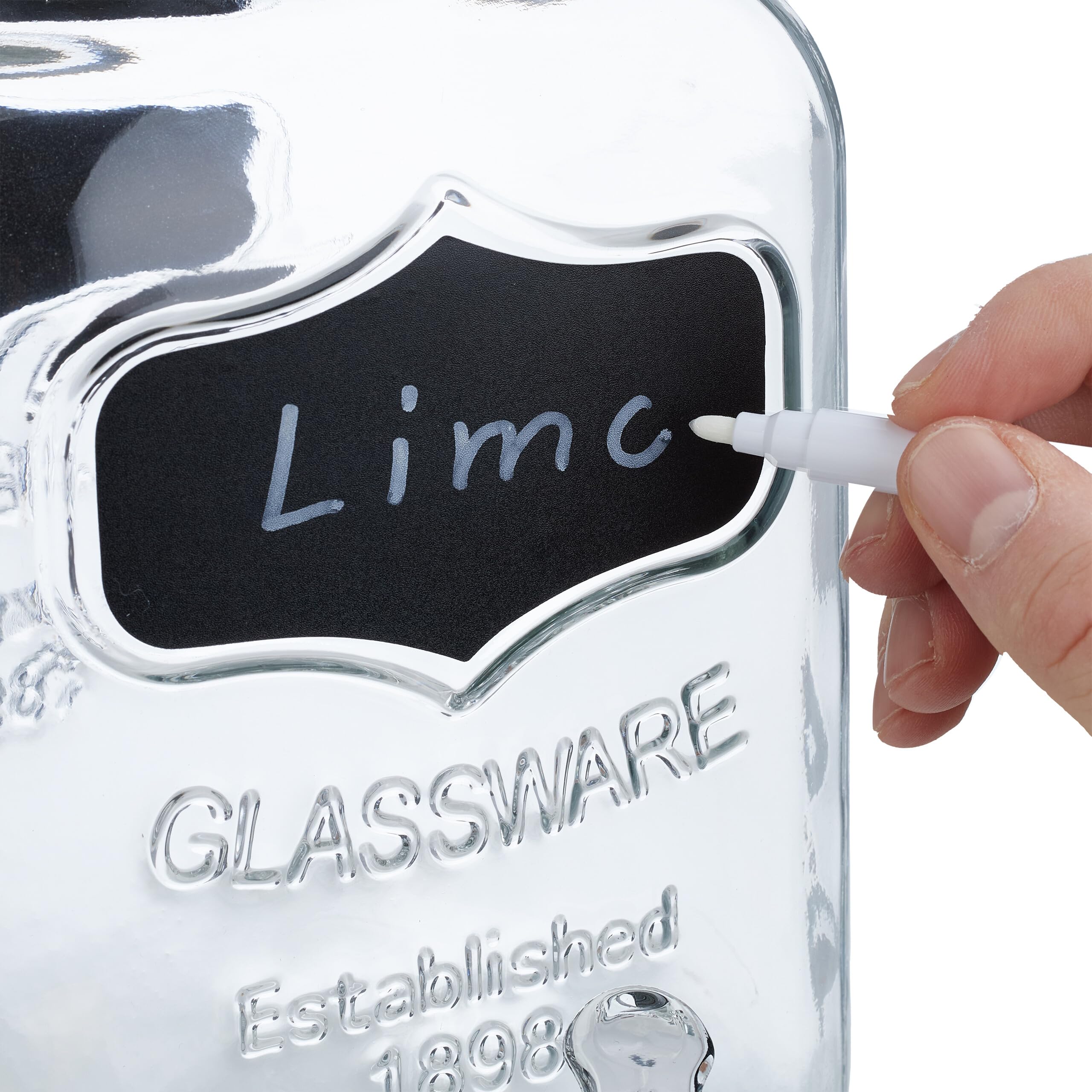 Relaxdays Set 2 Dispensadores Bebidas con Soporte, Recipiente Limonada 4L, Grifo y Tapa, Cristal, Surtidor, Transparente