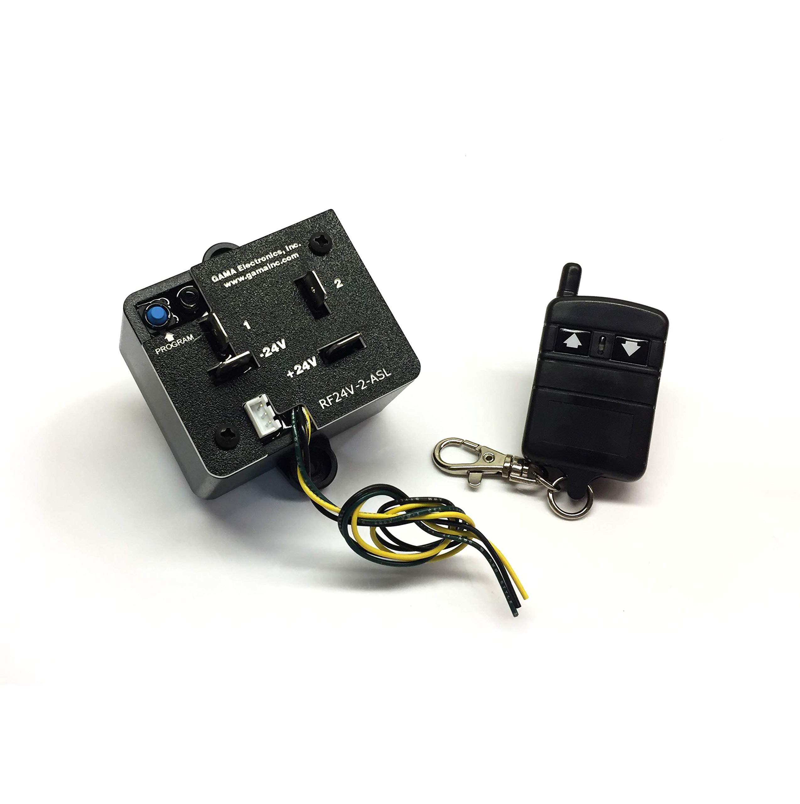 RF Remote Control System, (2) 24VDC Outputs with auxiliary switch leads