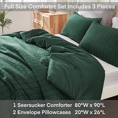 Miniatura 6 de AveLom - Juego de edredón de sirsaca, matrimonial (80 x 90 pulgadas), 3 piezas, 100 % microfibra suave lavada, ligero con 2 fundas de almohada