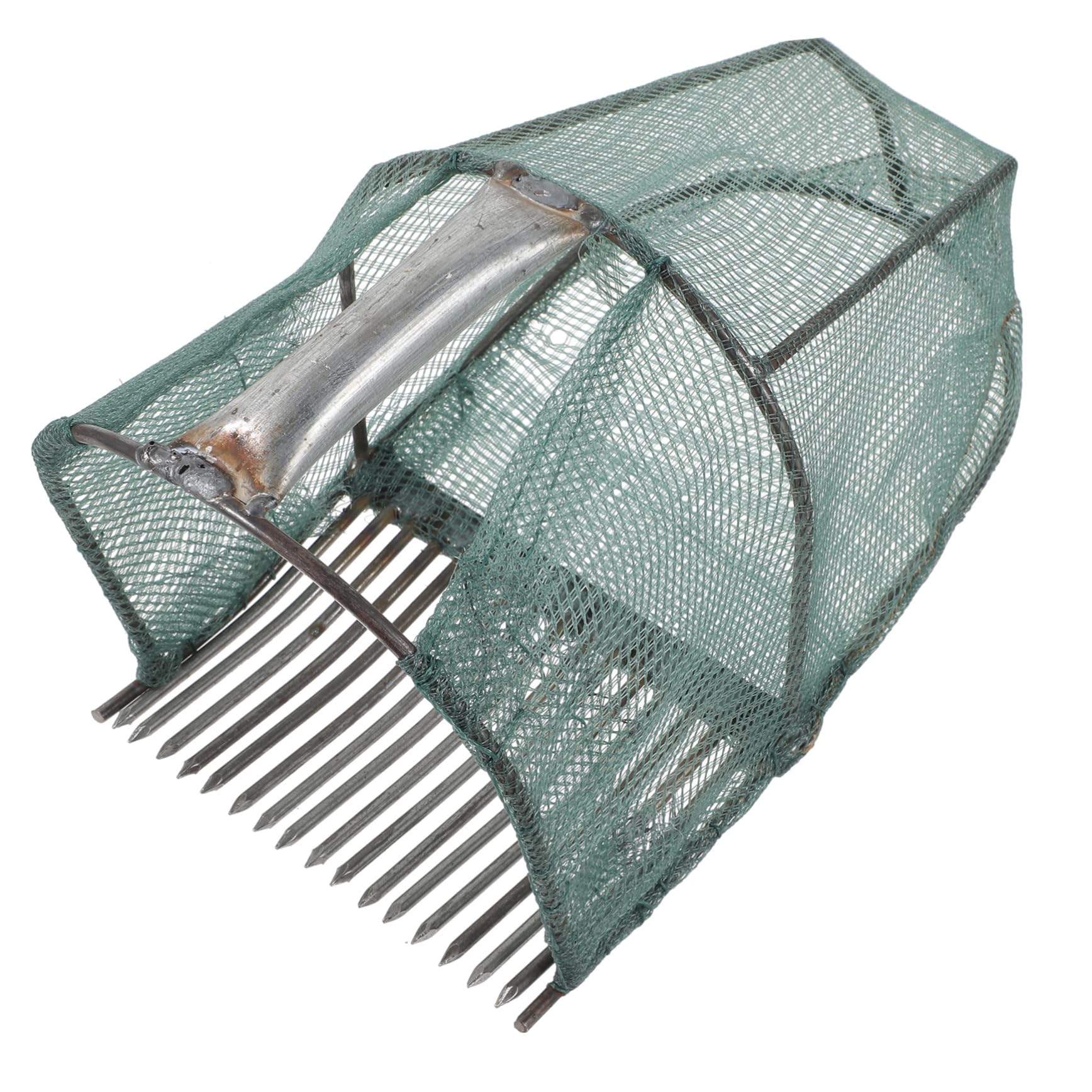 ifundom Cueilleur de Fruits Pliable pour Myrtilles avec Panier en Acier Inoxydable, Compact et Léger, Outil Cueillette Jardin