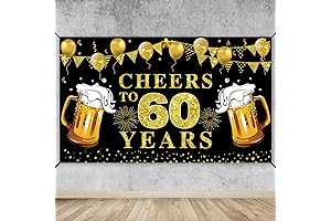 Cheers to 60 Years Banner by Lnlofen: Celebrating Life's Milestone