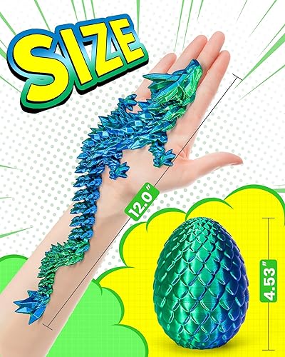 Miniatura 87 de TBOLINE - Huevo de dragón impreso en 3D, animal de cristal articulado, juguete para la ansiedad para adolescentes, niños y niñas, piezas míticas