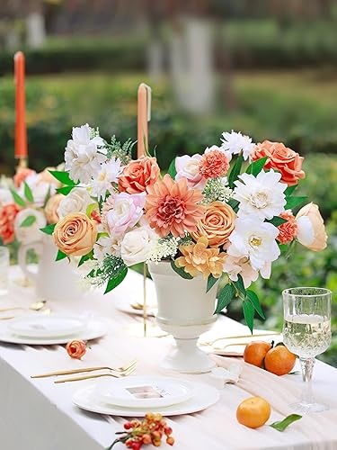 Miniatura 9 de MISSPIN Flores artificiales, flores falsas de Navidad, juego de caja de vegetación para boda, bricolaje, ramos de novia, centros de mesa, arreglos,