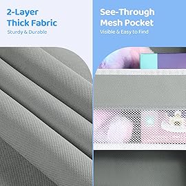 Yecaye 3 Pack Over the Door Organizer, 35.2lbs Load Toy Stuffed Animal Storage, Swing-proof Hanging Bathroom Organizers and Storage for Nursery Newborn Baby Essential Stuff Dorm Room Essentials Grey