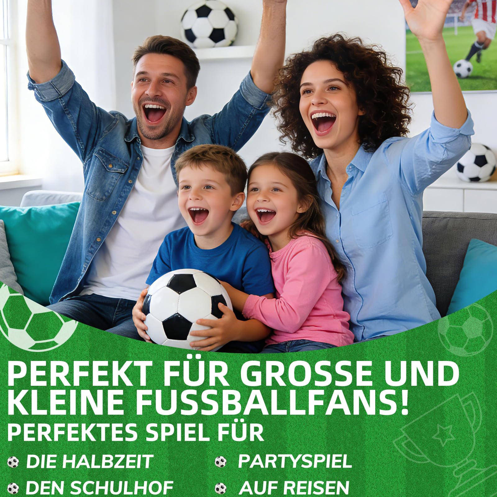 PATRICHOR Stadt Land Fussball Edition Spiele 2026 WM - Ostergeschenke Fußball Geschenke für Jungen Teenager Junior Kinder Ab 10 Jahre Coole Sachen Partyspiele Kartenspiel, für Geburtstag - 4