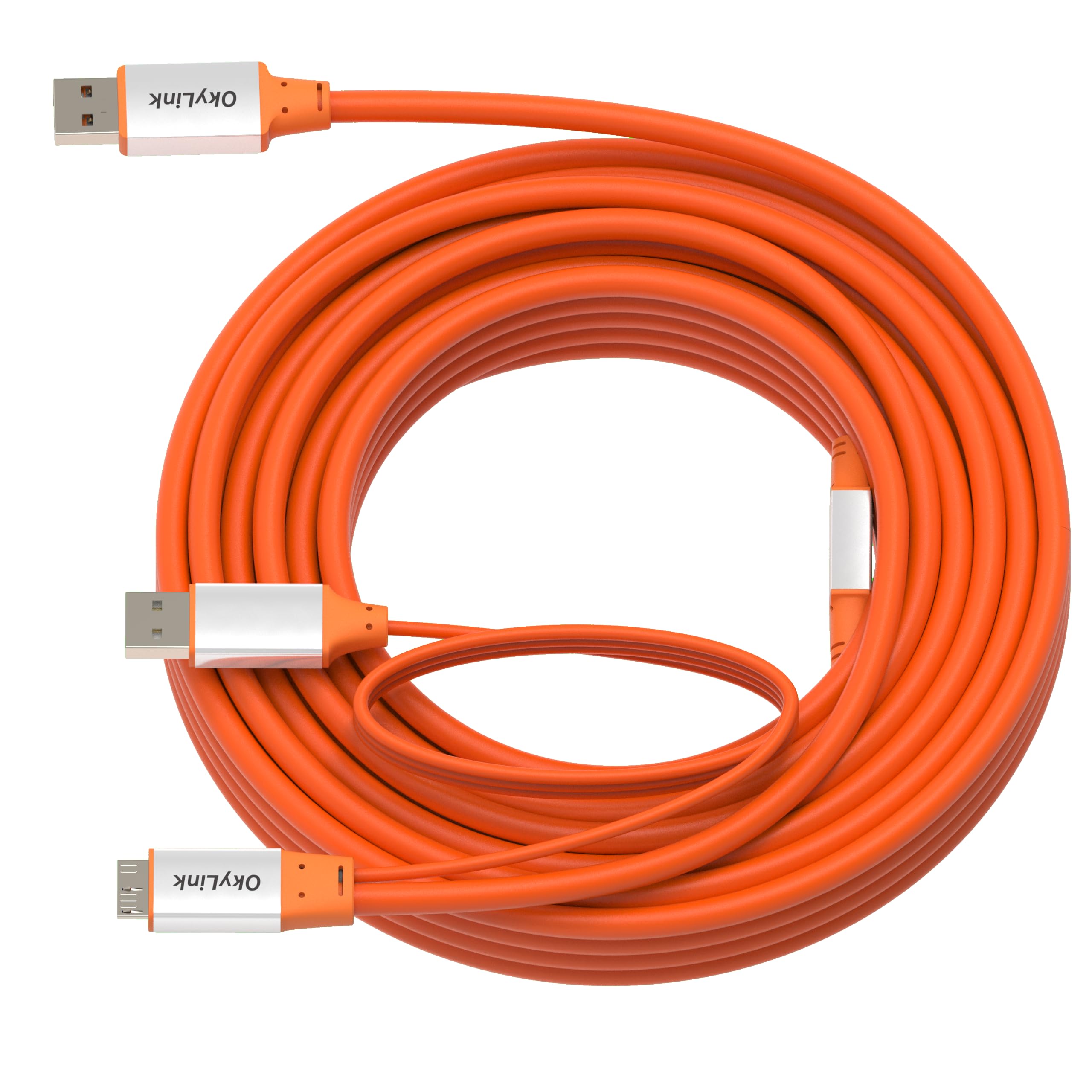 OkyLink Aktives USB 3.2 Gen 2 Kabel USB-A auf Micro-B, Stecker auf Stecker, 10Gbps, 10m