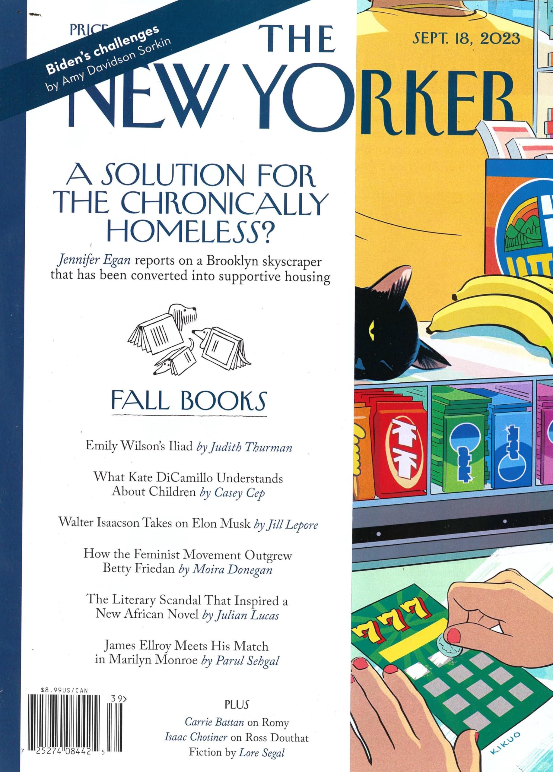 THE NEW YORKER MAGAZINE - SEPT 18, 2023 - A SOLUTION FOR THE CHRONICALLY HOMELESS? - BRAND NEW