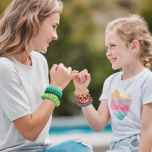 Miniatura 7 de IQBOX Kit de fabricación de pulseras, artes y manualidades para niñas de 8 a 12 años, bandas de arco iris, juguetes de bricolaje, regalos de