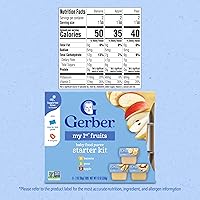 Vista 2 de Gerber Mi primer kit de frutas, puré de plátano, pera y manzana, tarros de 2 onzas, paquete de 2 (set de 6)
