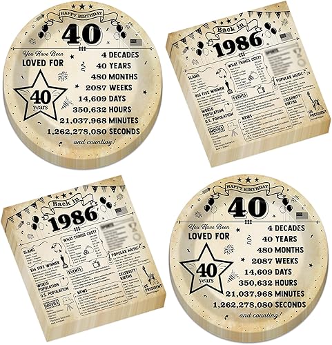 Miniatura 16 de 50 piezas de platos y servilletas de papel para fiesta de los 90 CD mix de los 90 platos de postre para fiesta temática de los 90 decoración retro