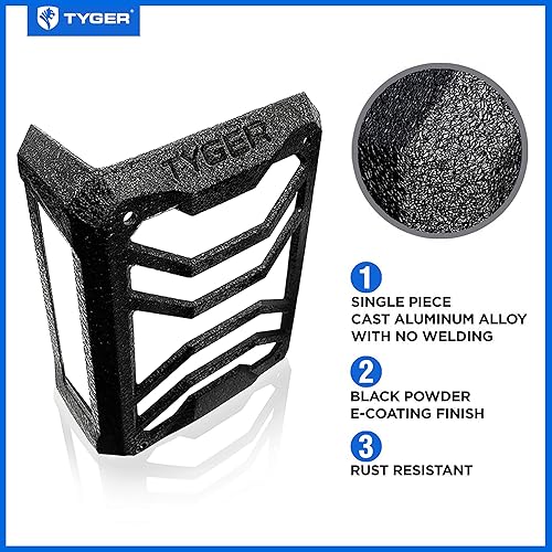 Miniatura 6 de Tyger Auto TG-TG7J83338 Cubiertas protectoras de luz trasera compatibles con Jeep Wrangler JK 2007-2018 (no para JL) | Negro texturizado | Aleación