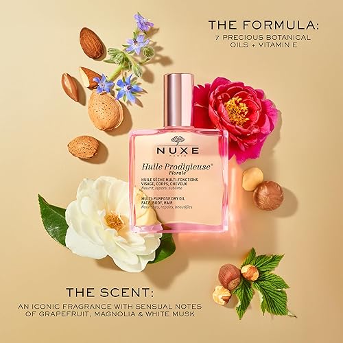 Miniatura 6 de NUXE Huile Prodigieuse Floral - Aceite orgánico todo en uno para cuerpo, rostro y cabello. Brillo radiante y hidratación de la piel