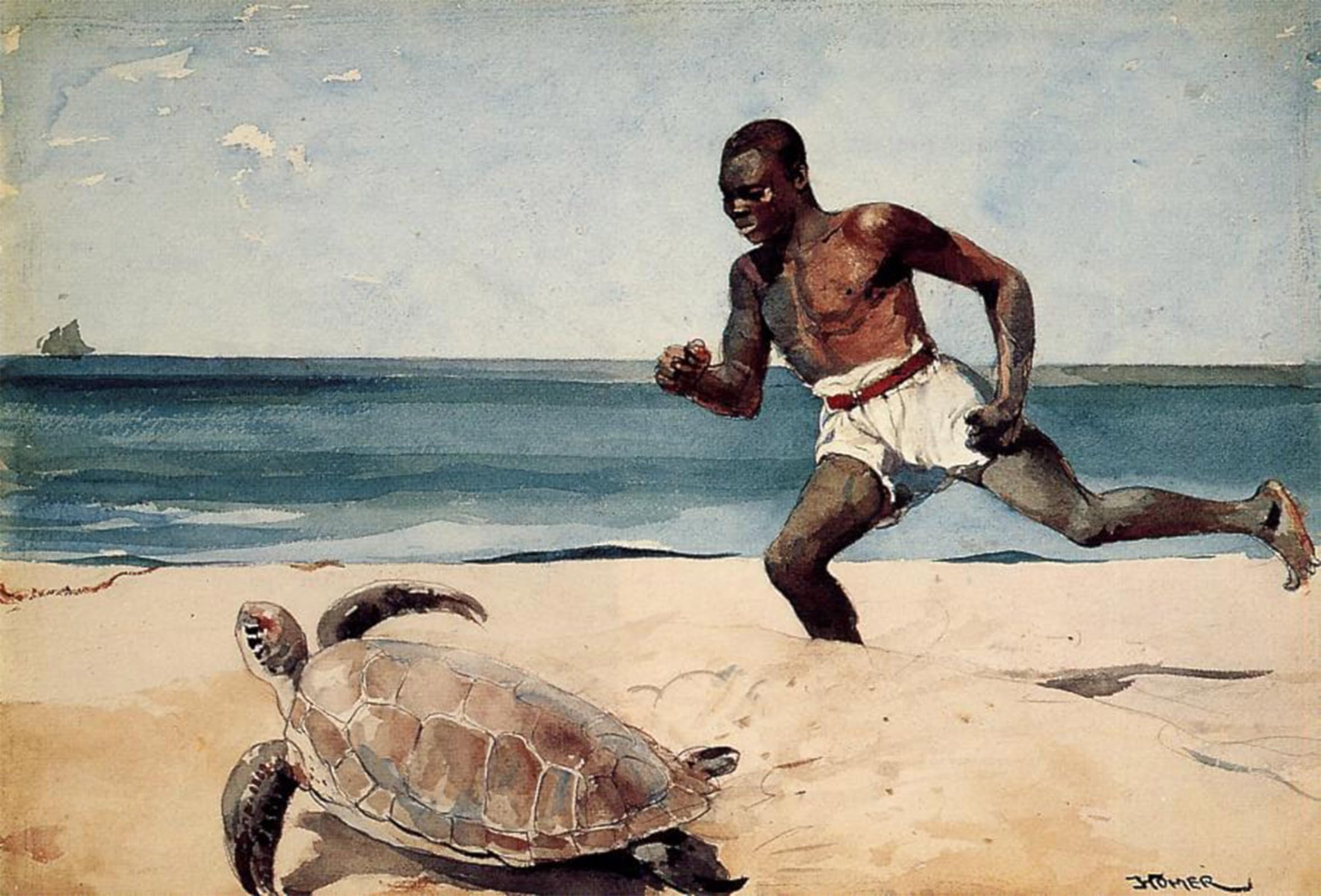 SERENDIPITP Vintage Wall Art Canvas Nordic Poster Canvas Print Picture Rum Cay by Winslow Homer Wall Art Poster for Home Decor 60x90cm