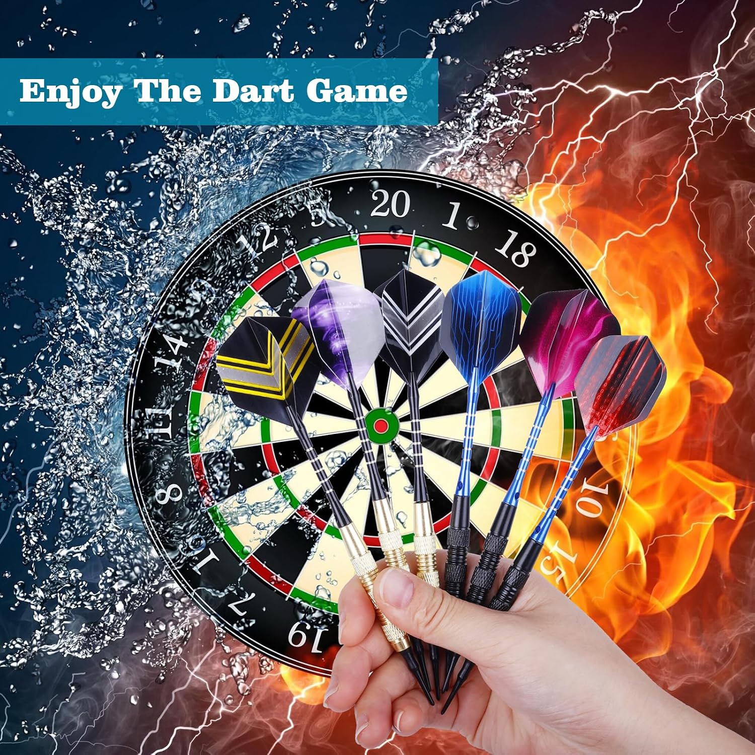 90PCS Dart Flights 18 Sets Durable Standard PET Flights Replacement Wings for Soft Tip & Steel Tip Darts