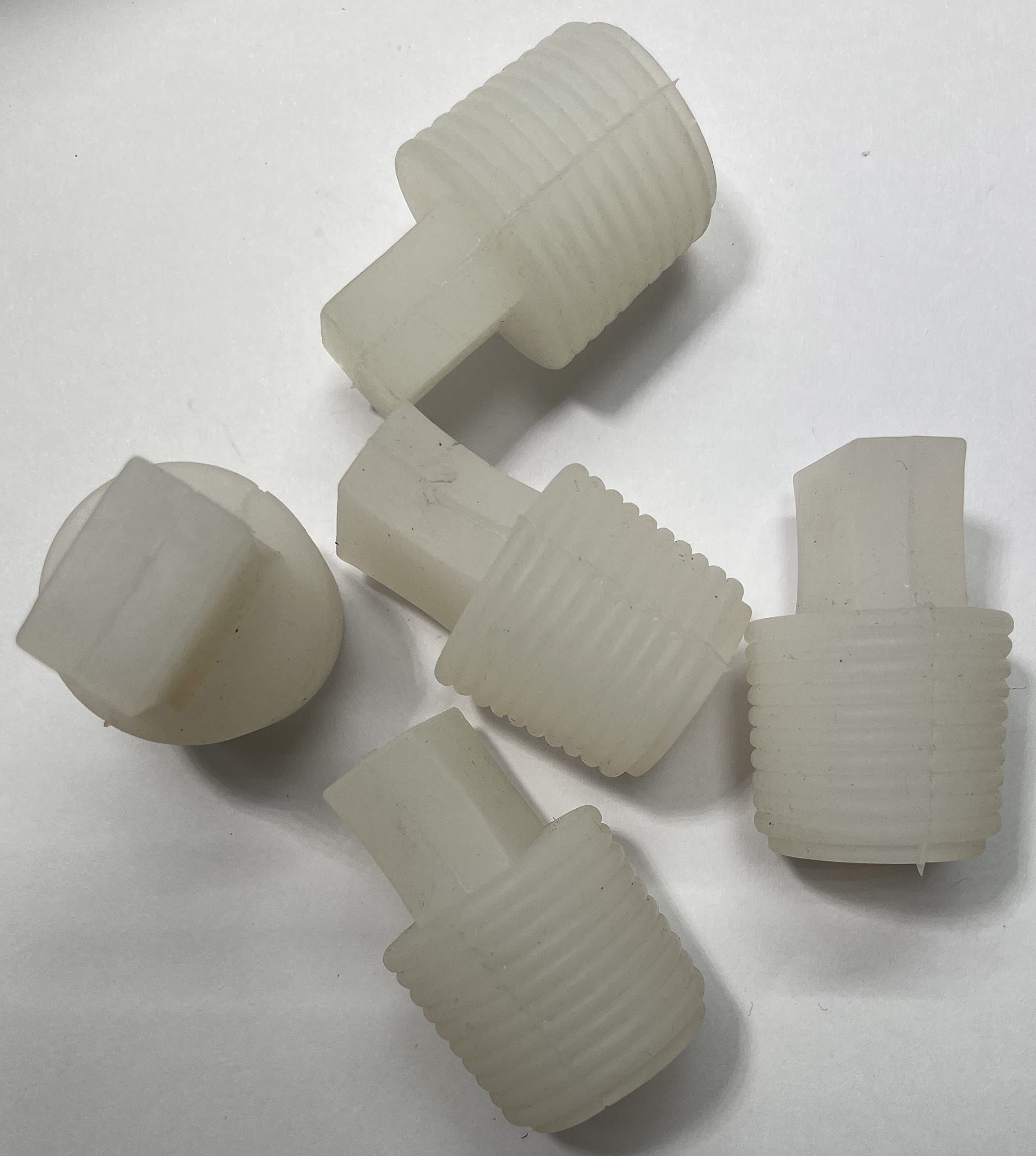 Protection Force Ribbed Tapered Insert Plug Stopper for 1-1/32" 1-1/16" 1-3/32" 26-28mm ID Hole Thread Tube Bottle Openning (Pack of 5) Reusable Rubber