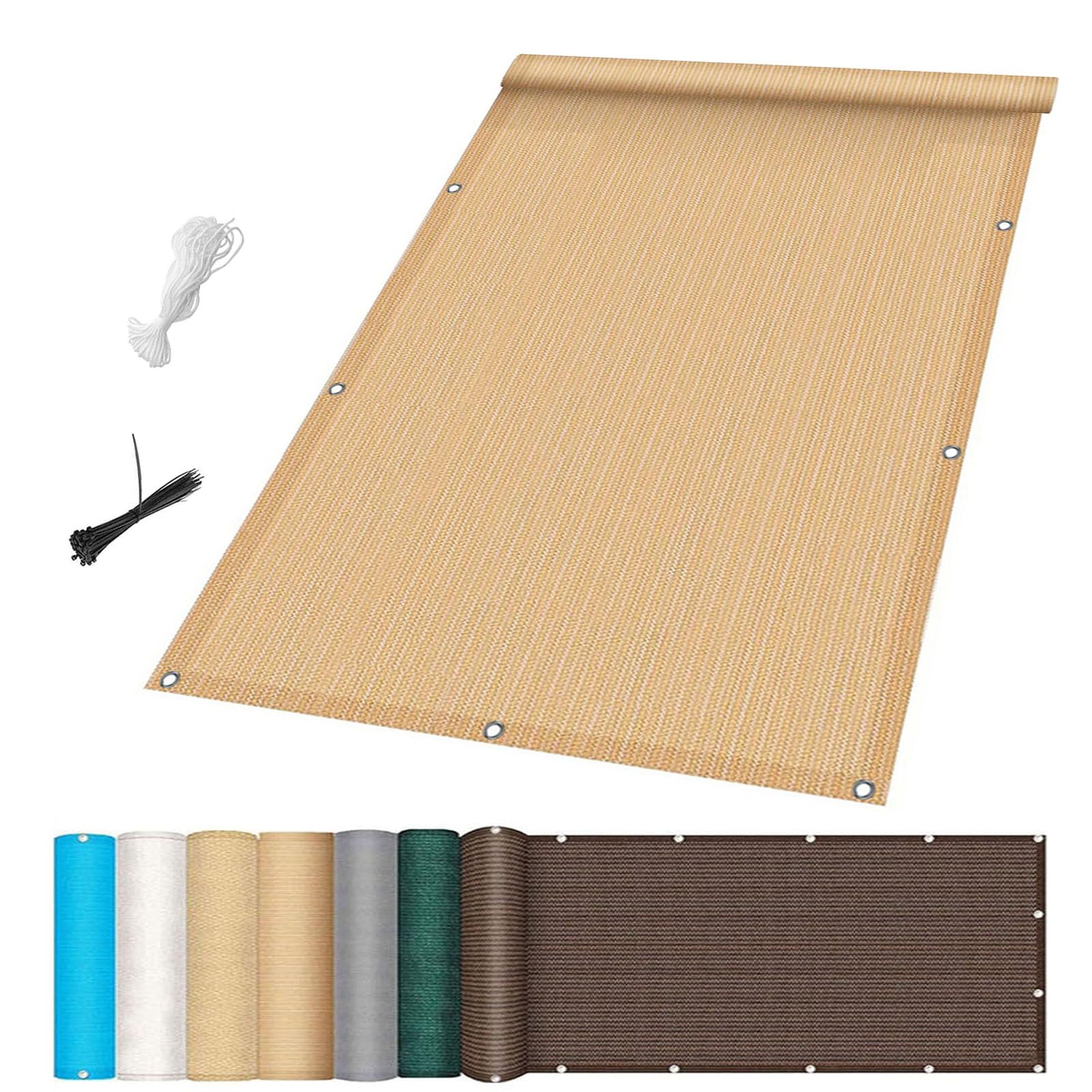 Filet d'ombrage haut de gamme 140x250 cm crème haute protection UV