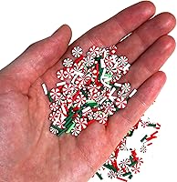 Vista 4 de Buttons Galore Sprinkletz - Piezas de arcilla polimérica para bricolaje Slime Adornos, 1.500 onzas, 1500 piezas, Navidad (Merry & Bright)