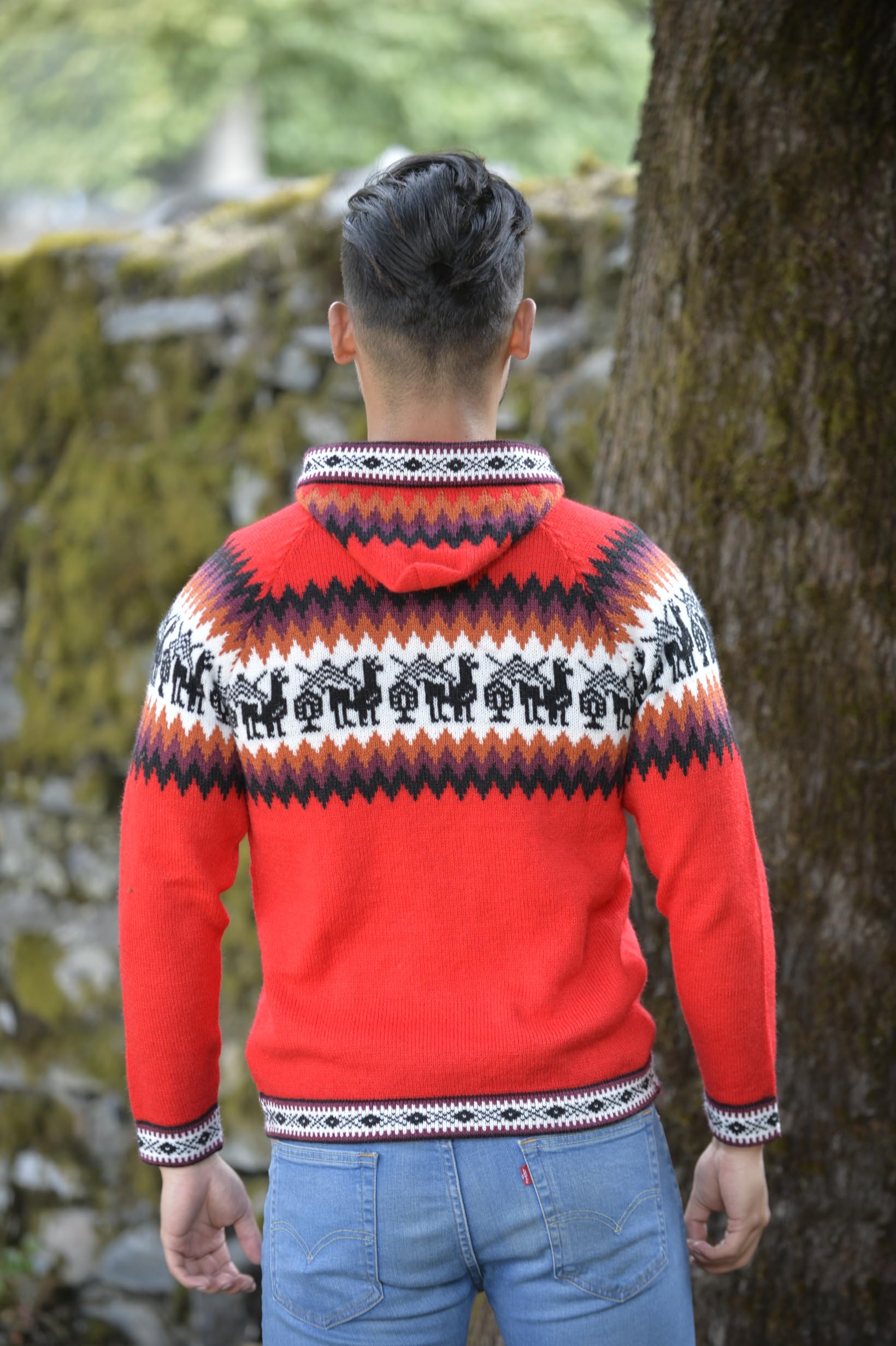Gamboa Alpaca Cardigan Uomo Giacca Cappotto Elegante Manica Lungaa Autunno Invernale