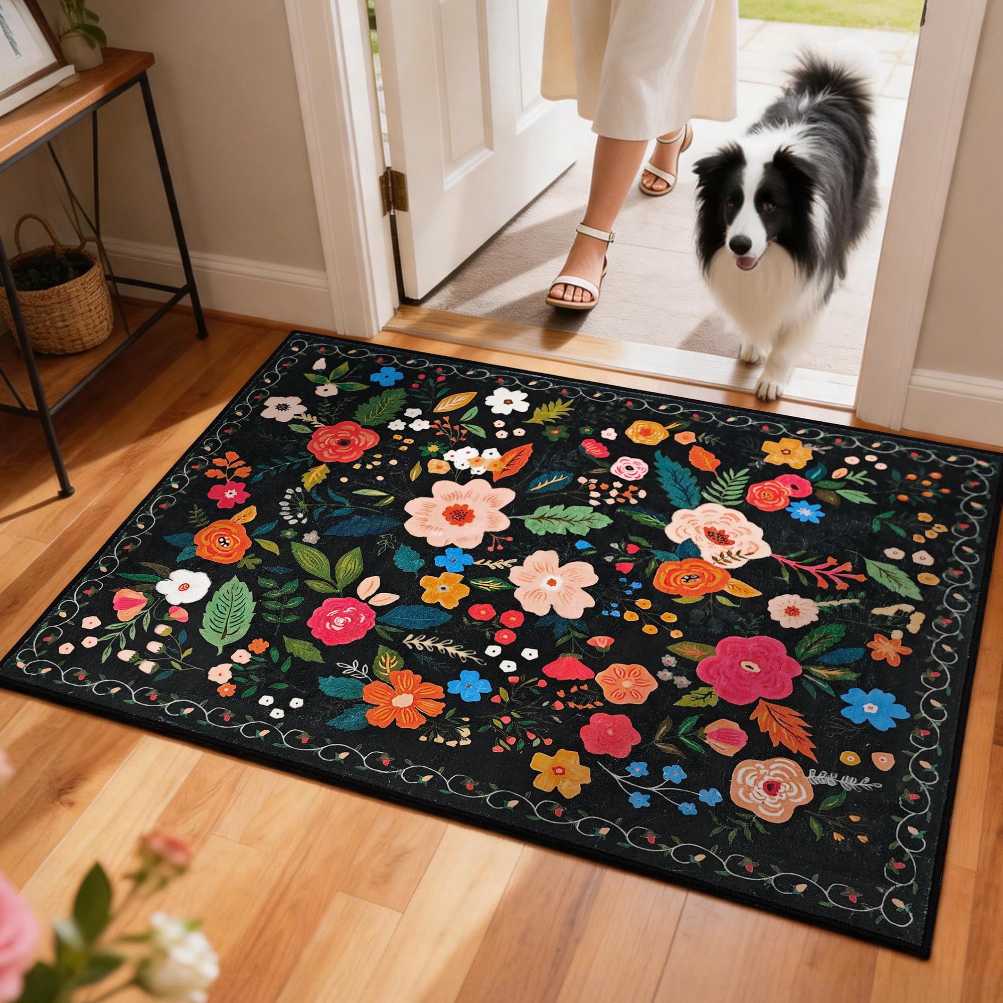 Tapis d'entrée intérieur discret pour éviter les blocages de porte