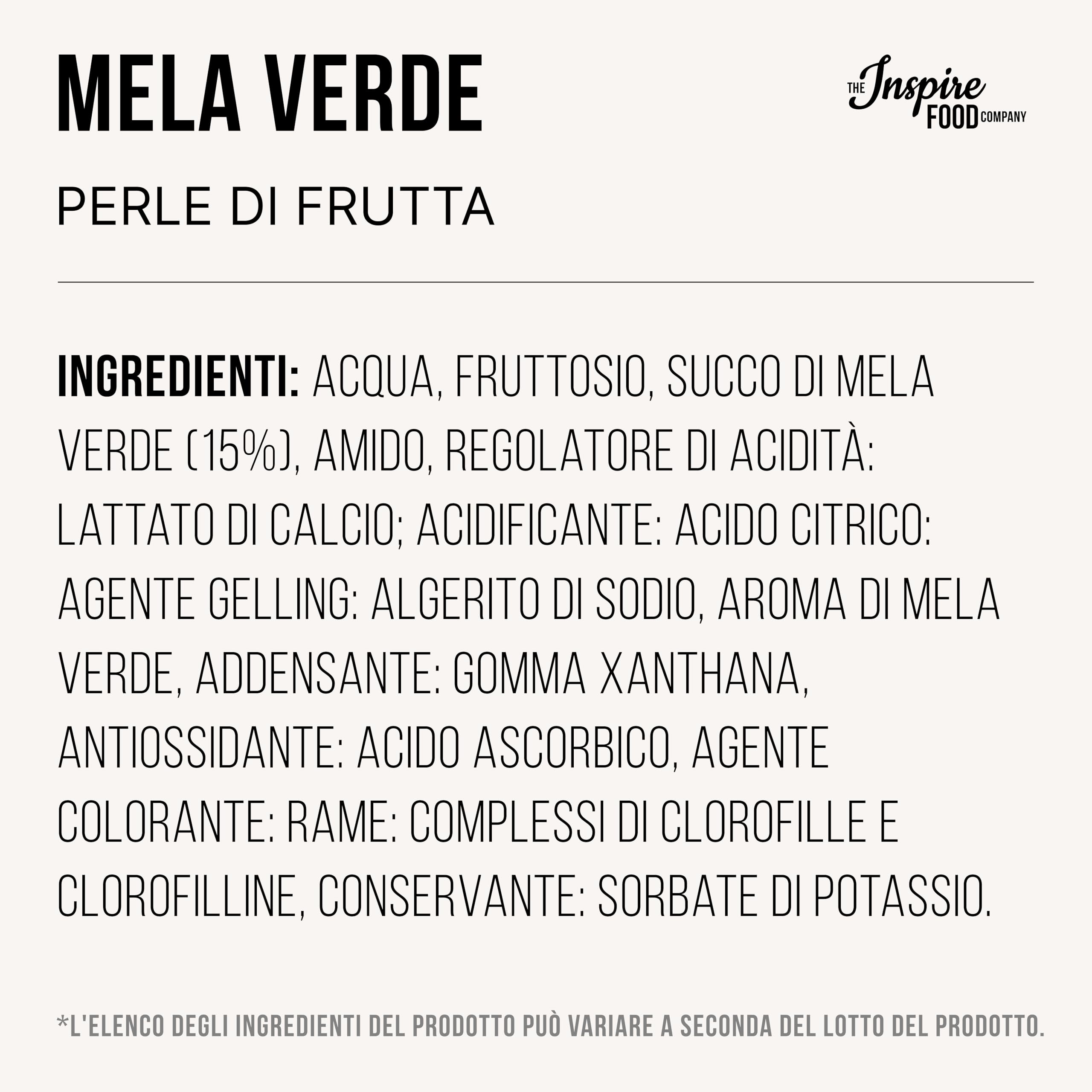 POPPING BOBA - Sferette alla frutta per Bubble Tea - Mela verde - 1 kg - nessun colorante artificiale, basso contenuto di zucchero, succo di frutta vero, 100% vegan e senza glutine