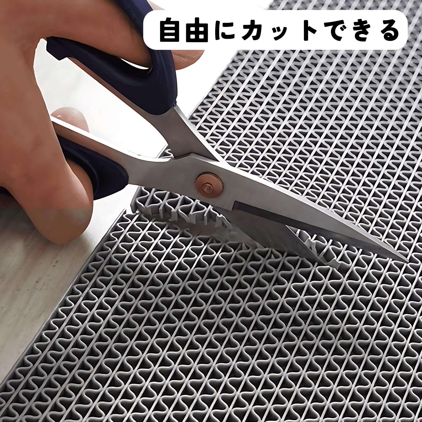 Tcatec 業務用滑り止めマット PVC 吸水 転倒防止 商業フロアマット 300x120 cm レストラン 通路 廊下 プール 浴室 ベランダ 病院 介護 施設 学校 店舗 マンション 駐車場 ドアマットロール 滑り止めマット バー テラス 屋外屋内カーペット用 (厚さ5.5 mm グレー)