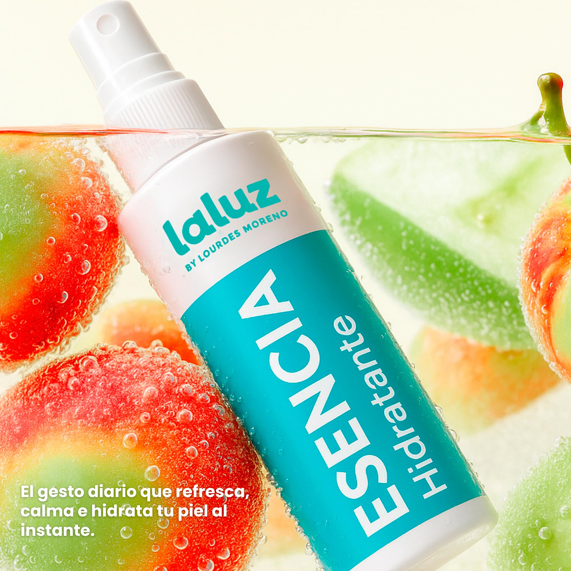 LaLuz by Lourdes Moreno | Esencia Hidratante en Bruma | Agua de Rosas, Ácido Hialurónico y Manzanilla | Hidratación Inmediata, Calmante y Refrescante | Refuerza la Barrera Cutánea | 200 ml