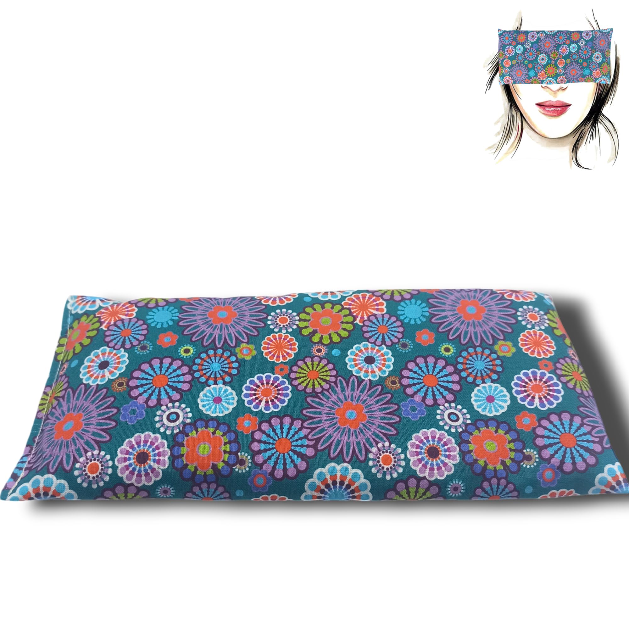 Poduszka pod oczy Mandalas | Nasiona lawendy i ryżu | joga, medytacja, relaks, odpoczynek oczu...