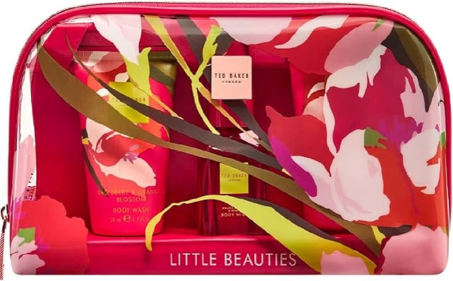 Ted Baker Women Toiletries Set - Mini Body Spray Collection Gift Set for Christmas, Stocking Fillers, Secret Santa Gifts, Birthdays with Topline Thank You Card!