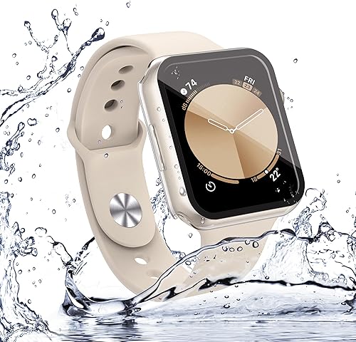 Miniatura 135 de Misxi [Paquete de 2] - Funda impermeable con botón para Apple Watch Series 6, SE, Series 5, Series 4 de 40 mm, funda protectora anticaídas de 1