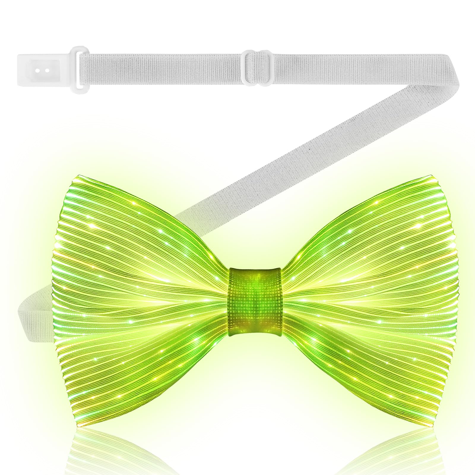 Light up Bow Ties 7 Colors LED Necktie Formal Bowtie for Wedding Funny Rave Accessories for Festival Party
