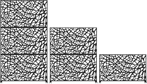 Miniatura 6 de Domi - Pantalla de privacidad de metal, paneles de pantalla de patio al aire libre, vallas decorativas, soporte divisor de espacio para habitación