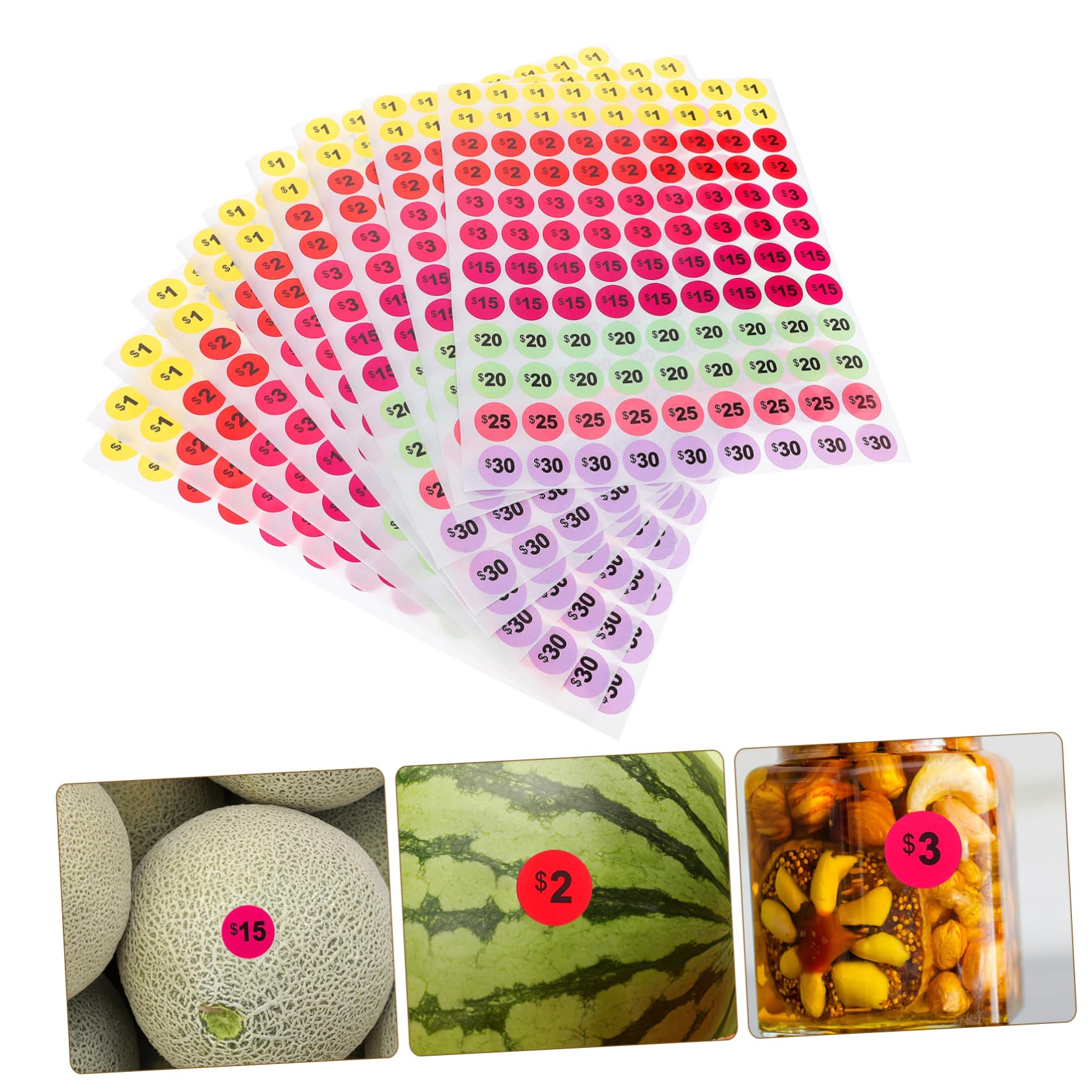 BUTIFULSIC Supermarket Stickers 10 Sheets Sale Stickers Round Creative Signs for Retail