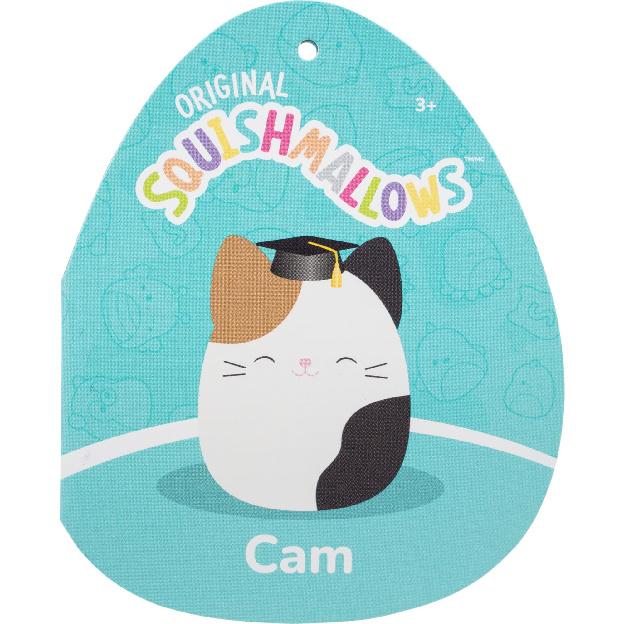 Squishmallows Original 12in Cam The Calico Cat in Graduation Cap – Official Jazwares Plush (Medium-Sized) - 5