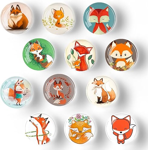 Miniatura 138 de 12 imanes de cristal para nevera, decoración de imanes de nevera de pájaro para manualidades, imanes de nevera fuertes para cocina, escuela