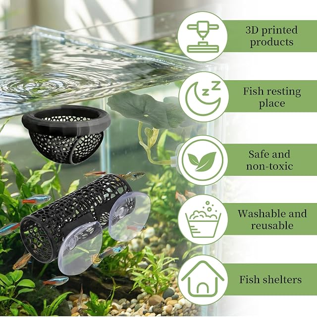 Foto 6 de 8 de ZYEKIU 3 piezas de accesorios de peces Beta, hamaca Beta, accesorios para peceras beta