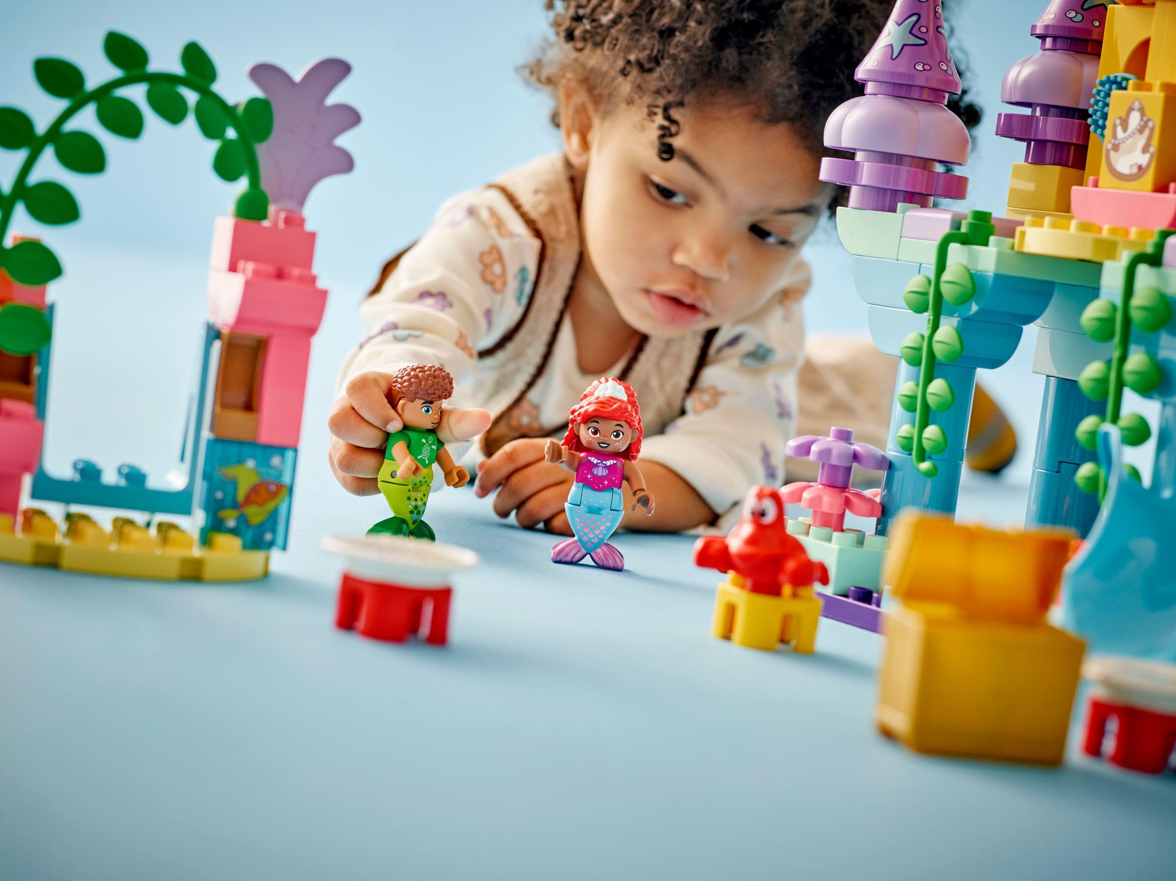 LEGO Duplo Disney Palacio Submarino Mágico de Ariel - Castillo de la Sirenita de Juguete para Niñas y Niños de 2+ Años - Juego Educativo para Aprender con 3 Figuras - Regalo de Cumpleaños 10435