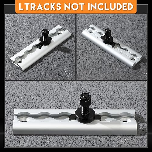 Miniatura 4 de Therwen 10 unidades de rodamiento de amarre roscado de doble orejeta en L de 5500 libras con riel de riel en L para crear puntos de anclaje