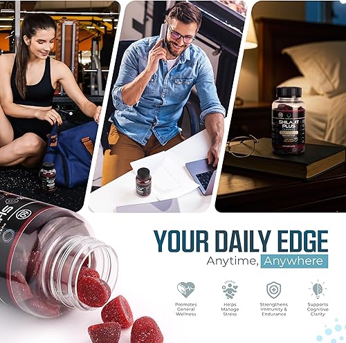 Miniatura 4 de Gomitas Shilajit Plus Shilajit del Himalaya con Ashwaganda, melena de león, musgo marino irlandés y raíz de remolacha