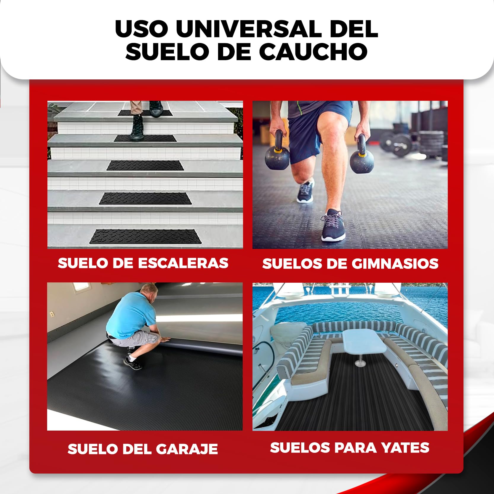 Suelo de Caucho antideslizante, Alfombra Goma rollo, diseño cordoncillo 1Mts(Ancho) x 2Mts(Largo) Espesor 3mm, Furgoneta, PVC Taller Antideslizante Suelo, moqueta resistente al Agua y Fácil de Limpiar