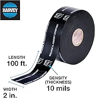 Vista 3 de Harvey Black Pipe Wrap, 10 Mil.