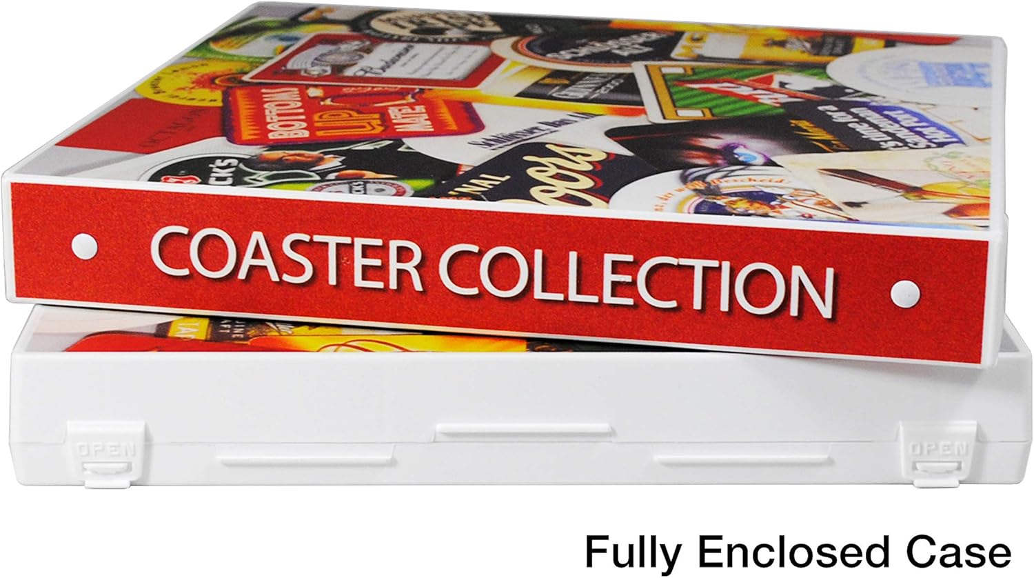 Crazy Deals UniKeep Coaster / Beer Mat Collection Case with Protective Pages to Hold Up to 60 Coasters