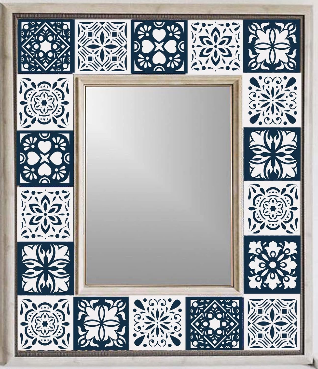 CrafTreat Reusable Mandala Stencil - 6x6 Inch Painting Template For Wood, Canvas, Walls And Fabric