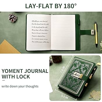 Amazon.com : YOMENT Diary Vintage Journal with Lock for