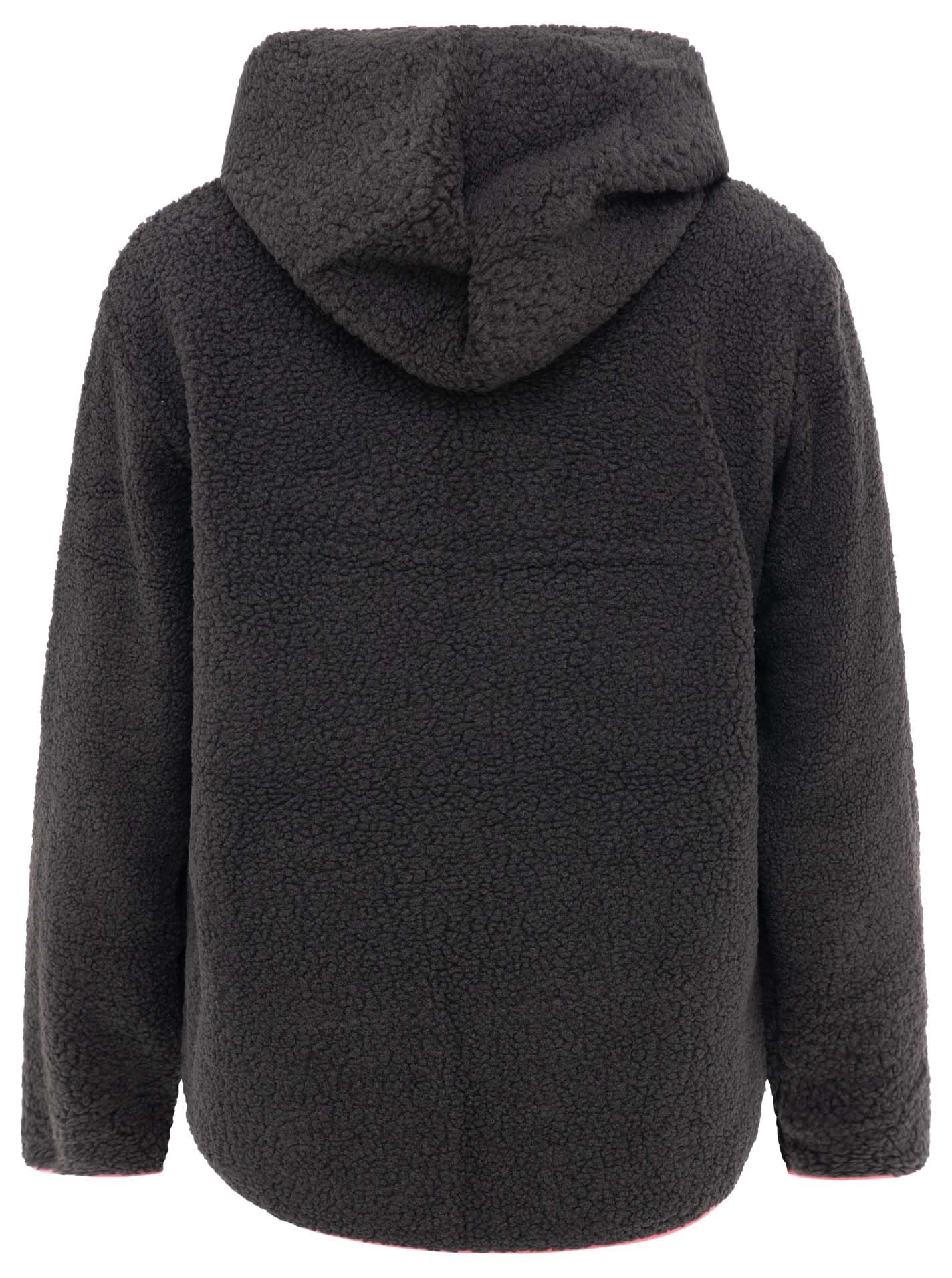 Zwillingsherz Damen Teddypulli Zip-Up – Kuscheliger Fleece Pullover mit Reißverschluss, Warm & Weich Uni