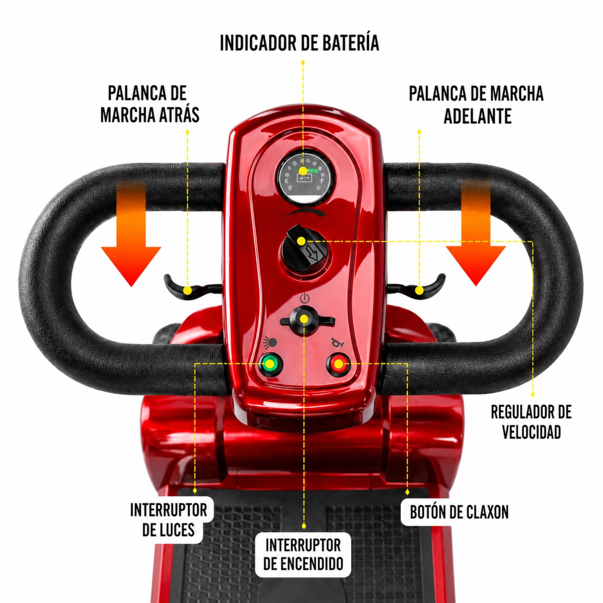 Scooter de movilidad eléctrica plegable para personas con movilidad reducida (Amperio-hora, 12)