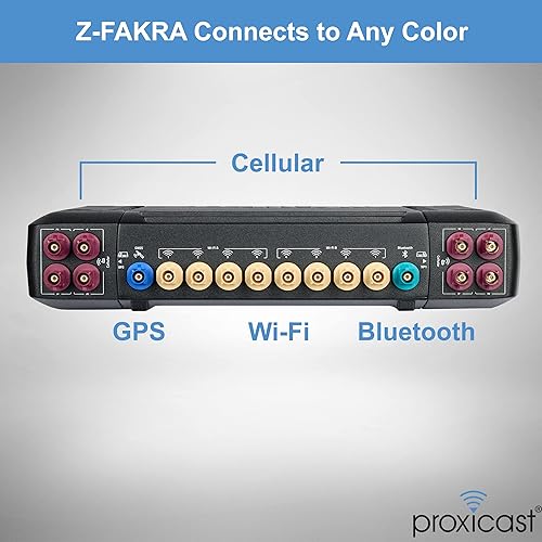 Miniatura 6 de Proxicast FAKRA - Adaptador de serie Z a SMA hembra  Waterblue Compatibilidad universal para AMFM, radio satelital, GPS, celular 4G5G, Bluetooth y