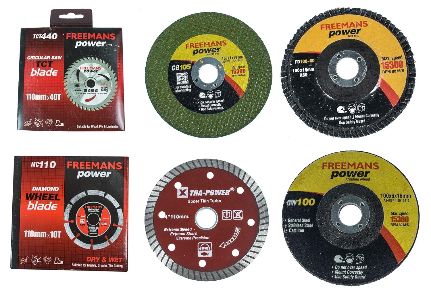 Spartan ComboWheels6 Bosch Combo of 5 Piece Metal Cutting Wheel Blades